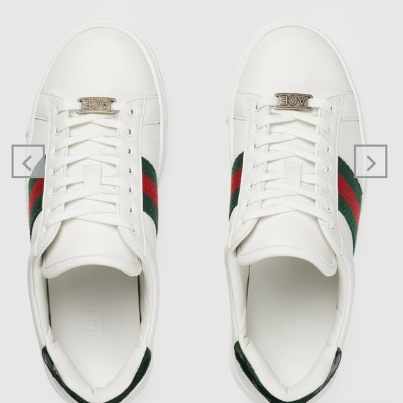 WOMEN'S GUCCI ACE SNEAKER WITH WEB - Picture 2 of 7